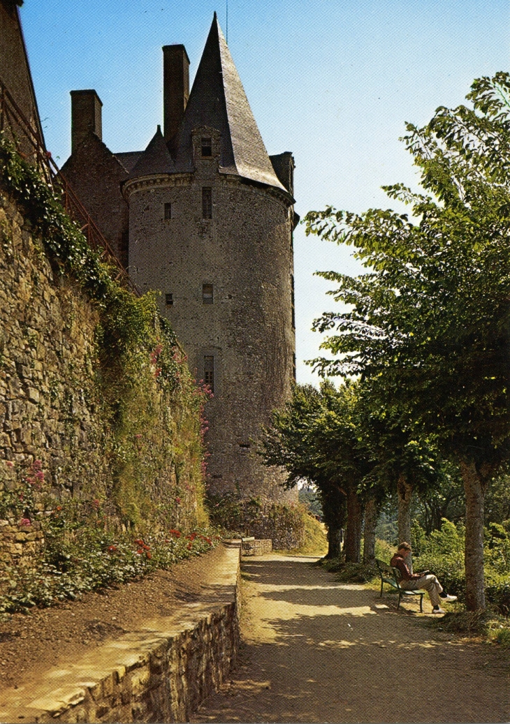 Promenade de la Poterne (XVIII°) (carte postale de 1970) - Sainte-Suzanne