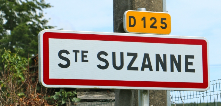 Autrefois : le nom  de  Suzanne pourrait provenir des origines celtiques de la cité, qui ont laissé leur empreinte à travers un mur vitrifié (env. IXe - Ve siècle avant notre ère). - Sainte-Suzanne