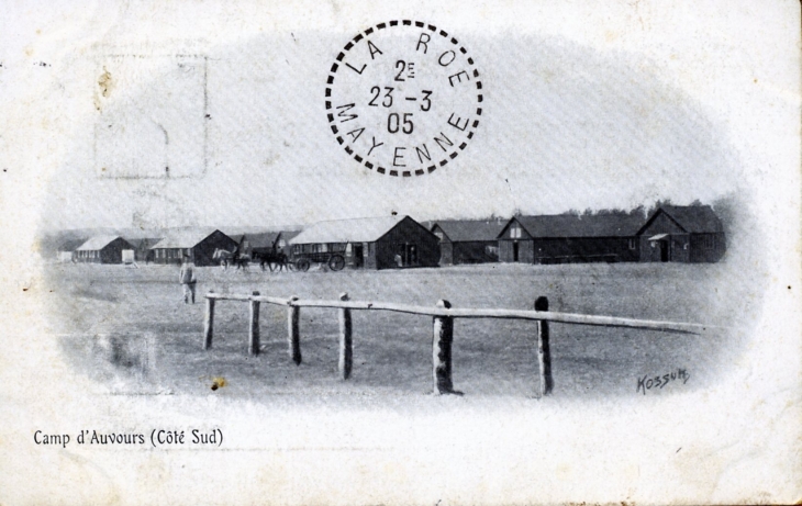 Camp d'Auvours, vers 1905 (carte postale ancienne). - Champagné