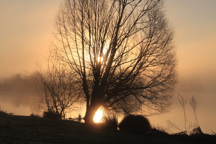 Lever de soleil sur le lac de la Rougerie - La Chartre-sur-le-Loir