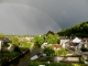 Orage sur le village