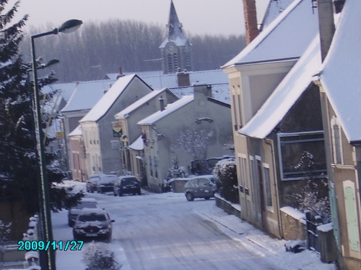 Vue de Mezeray sous la neige - Mézeray