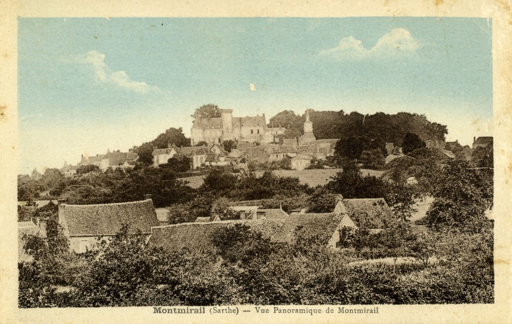 Vue Panoramique de Montmirail (carte postale de 1930)