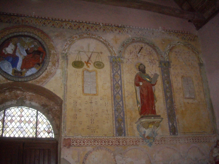 Fresque de l'église. - Saint-Léonard-des-Bois