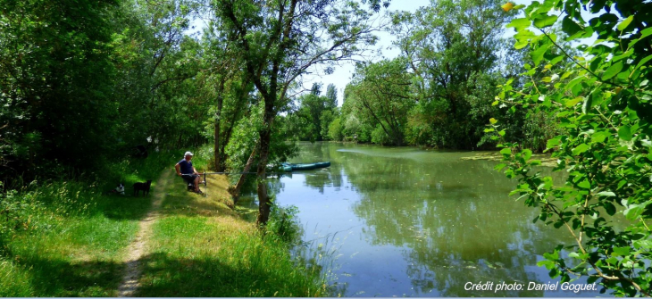 Chemin du halage de la rivière Vendee, paradis des pêcheurs et promeneurs - L'Île-d'Elle