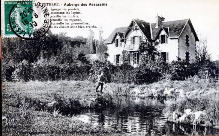 SAUVETERRE - L'Auberge des Assassins, vers 1910 (carte postale ancienne). - Les Sables-d'Olonne