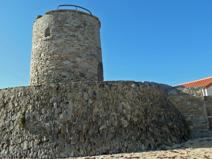 Le Vieil : la plage de Mardi Gras moulin - Noirmoutier-en-l'Île