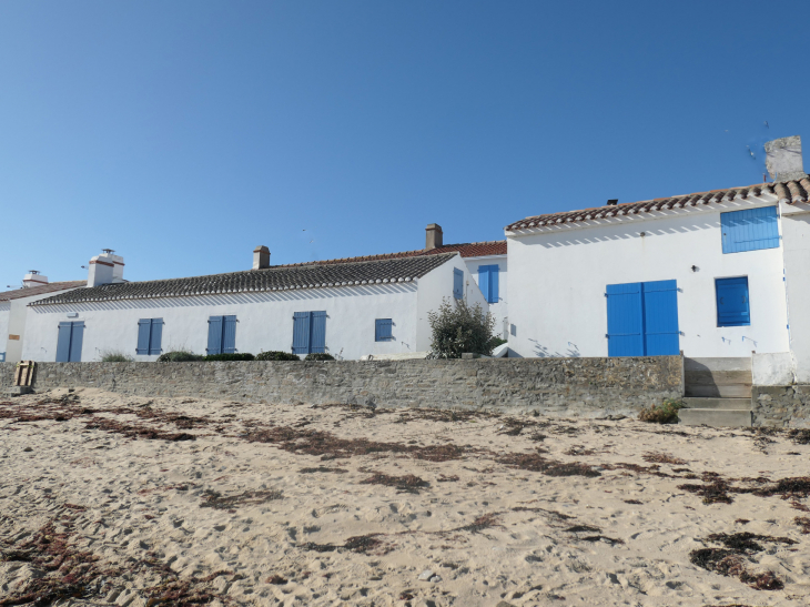 Le Vieil : maisons de pêcheurs sur la plage - Noirmoutier-en-l'Île