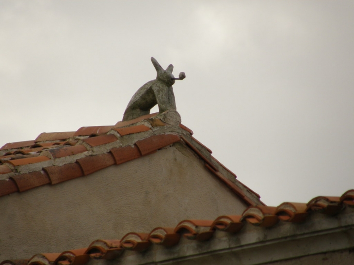 Sur le toit de l'église st brenoit sur mer - Saint-Benoist-sur-Mer