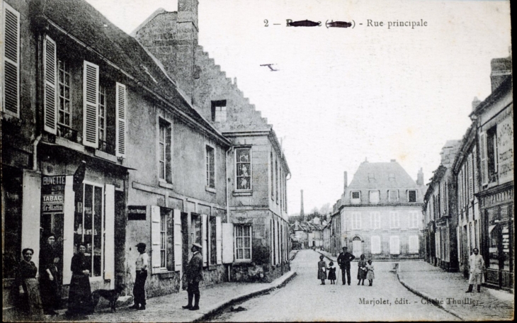 Rue principale, vers 1915 (carte postale ancienne). - Berlise