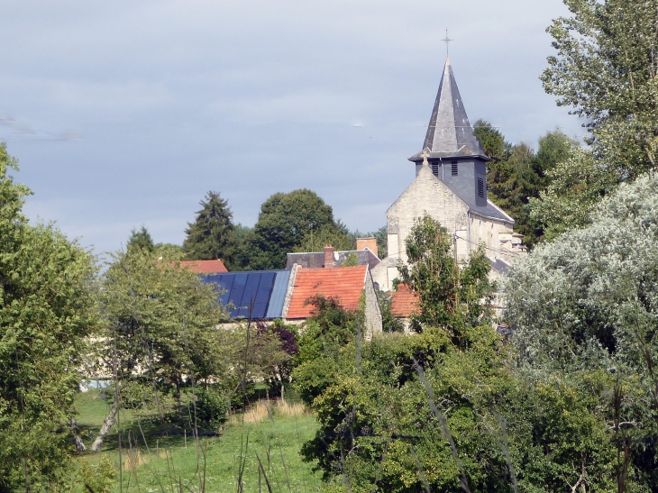 Vue sur le village et l'église - Bièvres