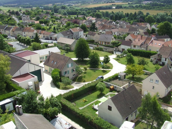 Vue du village depuis le clocher de l'église - Brasles