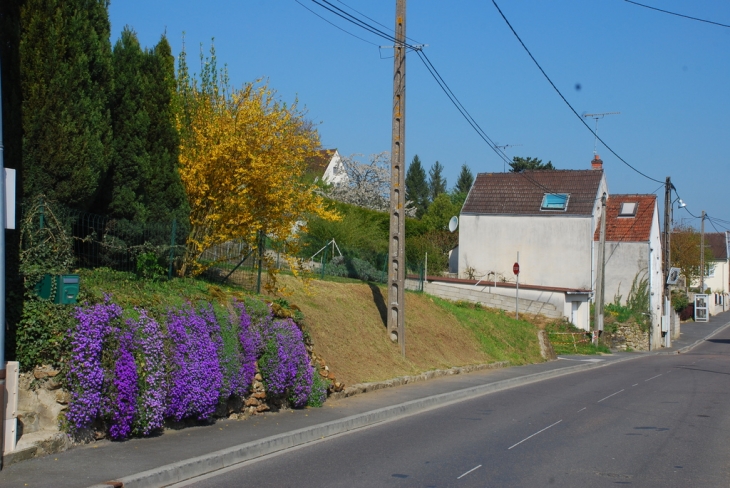 Muret fleuri riverain rue Maurice Clausse - Chierry