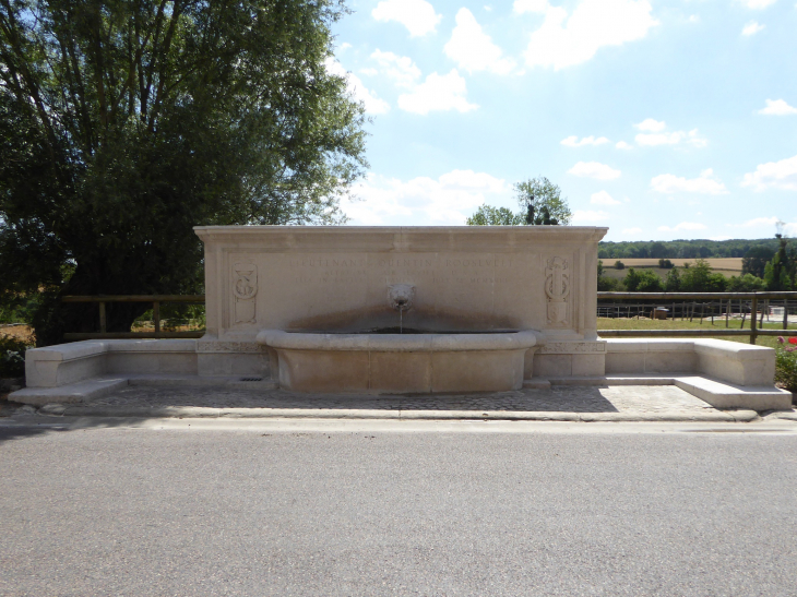 CHAMERY : la fontaine offerte au village par la famille Roosevelt - Coulonges-Cohan