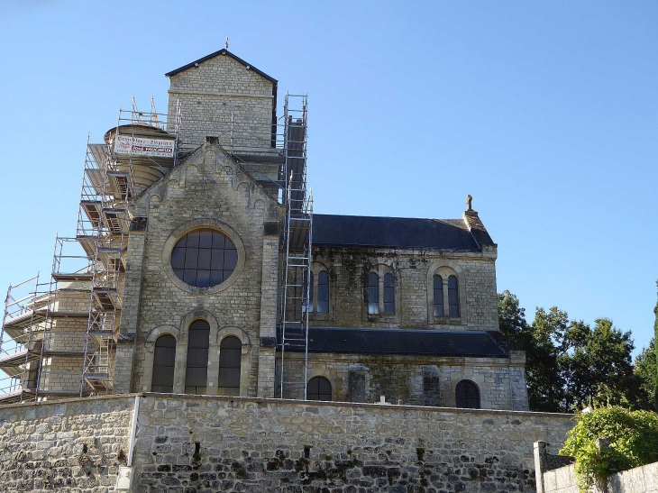 L'église en rénovation - Filain