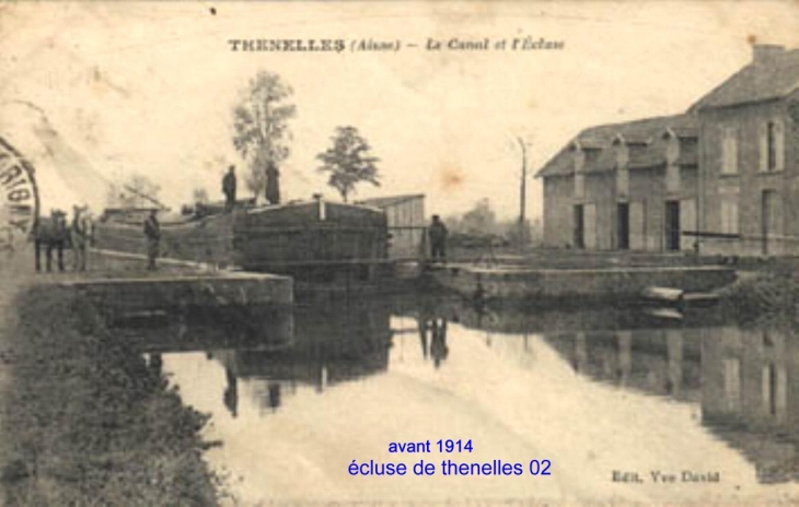 Thenelles l'écluse vers 1914