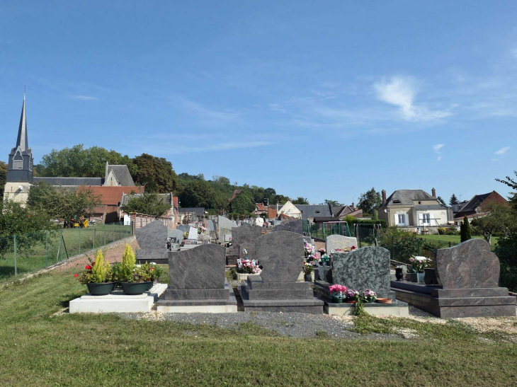 Le village vu du cimetière - Babœuf