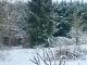 jardin pommereux sous la neige