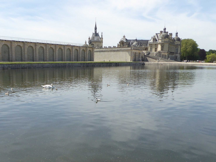 Les bassins derrière le château - Chantilly