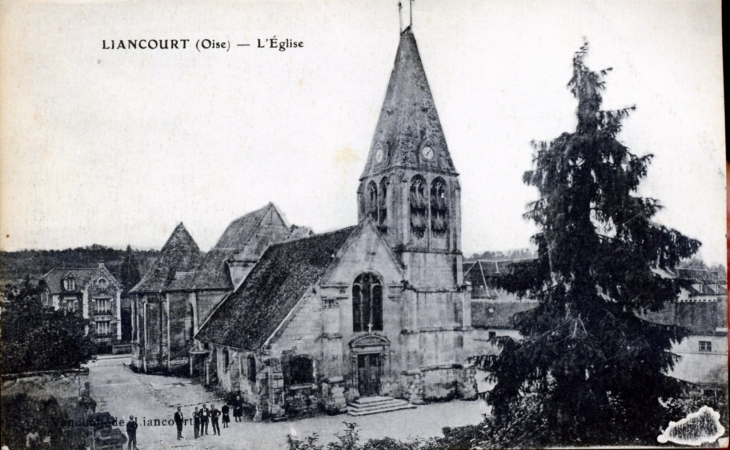 L'église, vers 1916 (carte postale ancienne). - Liancourt