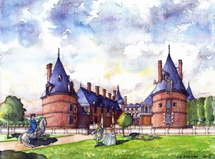 Le château vers 1765 - Nanteuil-le-Haudouin