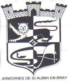 Blason noir et blanc - Saint-Aubin-en-Bray