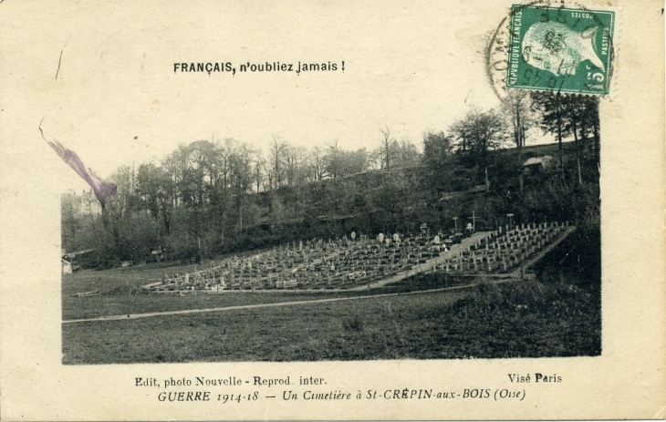 Guerre 1914-18 - Un Cimetière (carte postale de 1925) - Saint-Crépin-aux-Bois