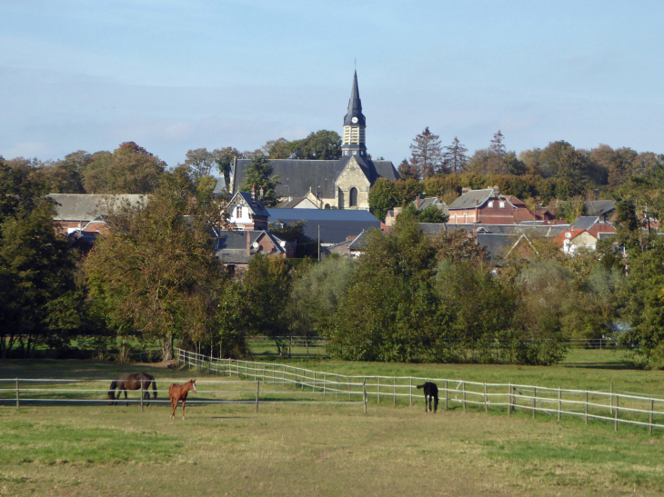 Vue sur le village - Athies