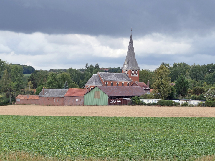 Le village et son église - Frise