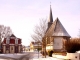 Mairie - Eglise un jour de neige