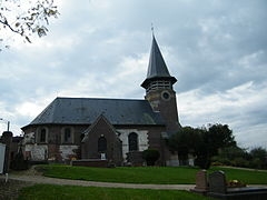 église et son cimetière - Languevoisin-Quiquery