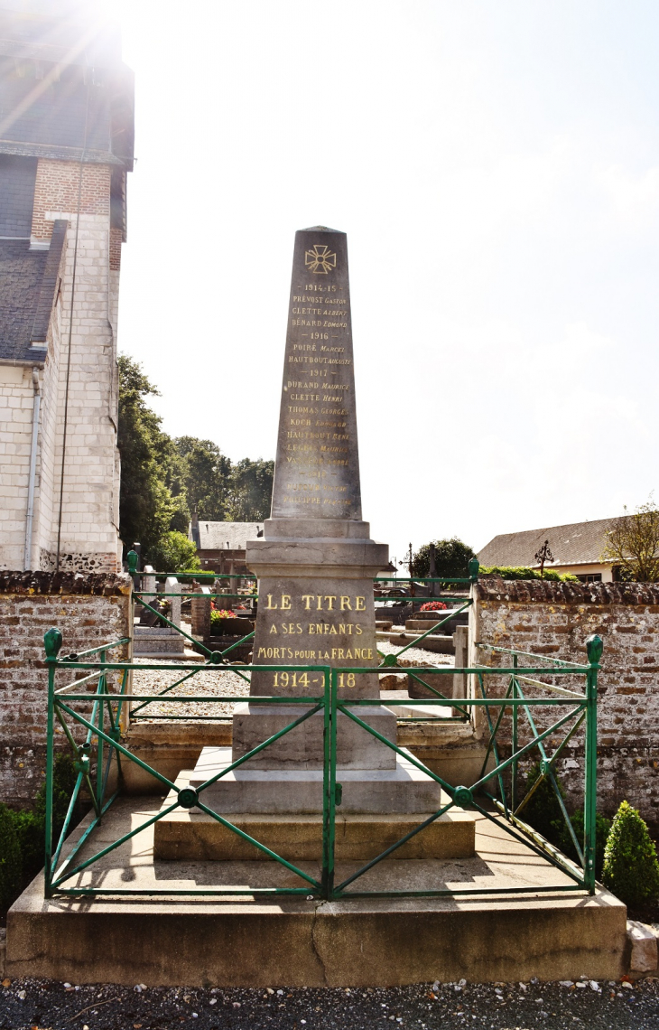 Monument-aux-Morts - Le Titre