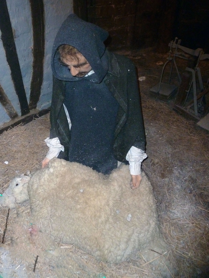 Le musée des vieux métiers picards : la tonte des moutons - Naours