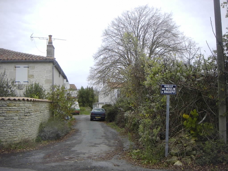 Ruelle du moulin de Brassepot depuis la route de Puyvineux - Aigrefeuille-d'Aunis