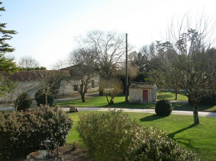 Vue d'une de nos chambres d'hôtes sur le jardin.... rêveur??? - Jarnac-Champagne