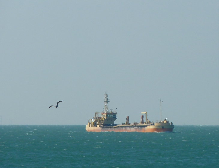 Vraquier en direction du port de commerce. - La Rochelle