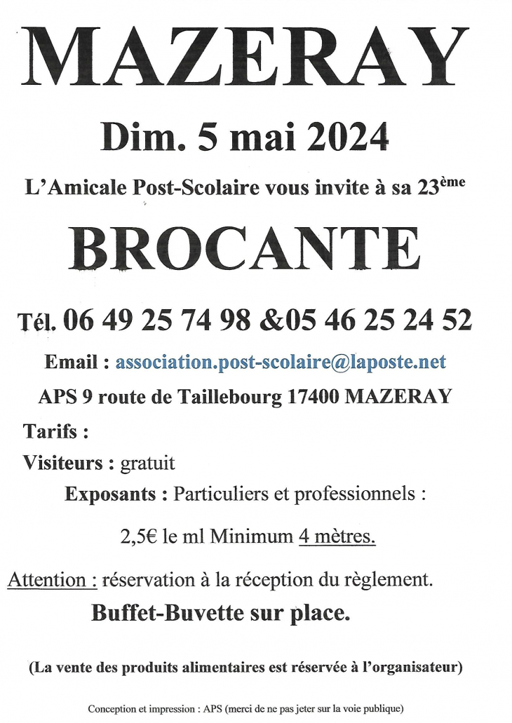 Foire à la Brocante - Mazeray