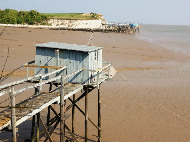 Une cabane de pêche ou carrelet. - Talmont-sur-Gironde