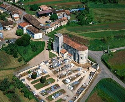 Eglise vue du ciel - Villars-les-Bois