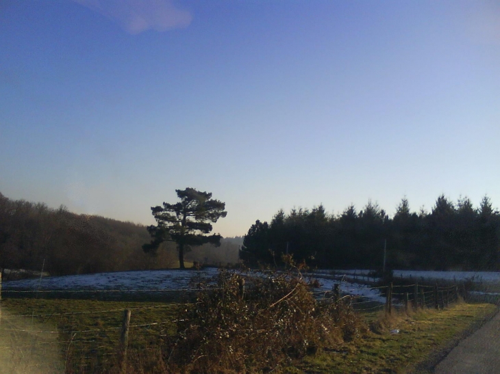 Paysage de Brillac, une semaine sous la neige