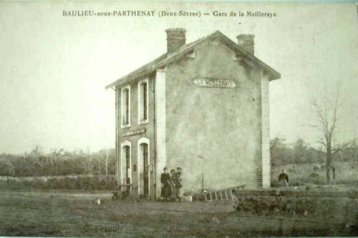 Carte postale,  la Gare de La Meilleraye route de Parthenay  - Beaulieu-sous-Parthenay