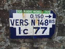 Plaque Michelin ancienne (1931) - Chiché