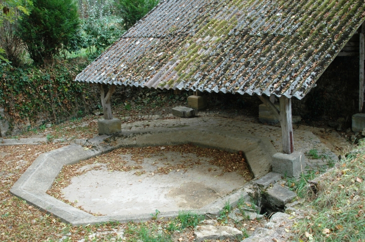 Datation du lavoir-de-magne-bassin-hexagonal 1864 - Coulonges-sur-l'Autize