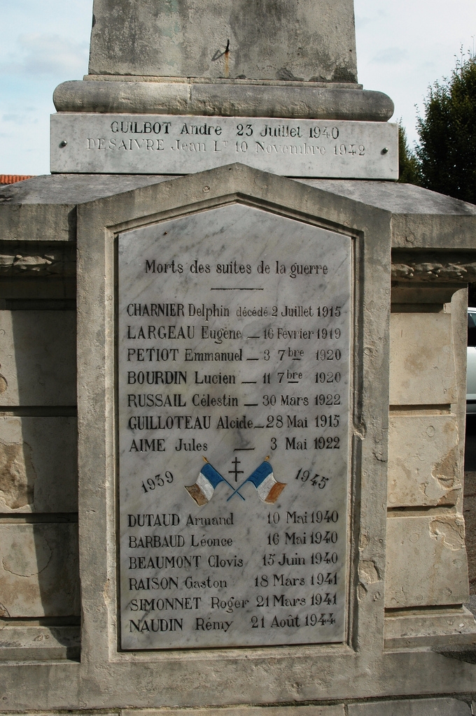 Monument aux Morts pour la France  - Échiré