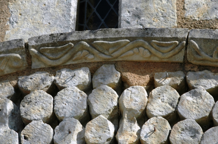 Eglise détail de la voussure - Gournay-Loizé