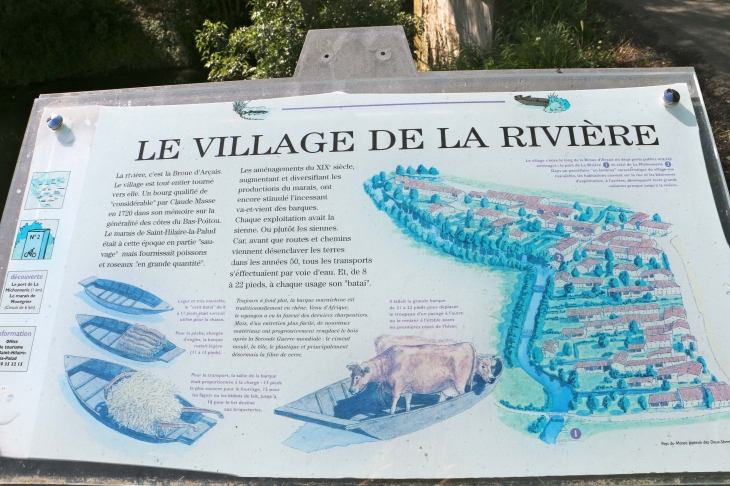 Le panneau explicatif. - Saint-Hilaire-la-Palud