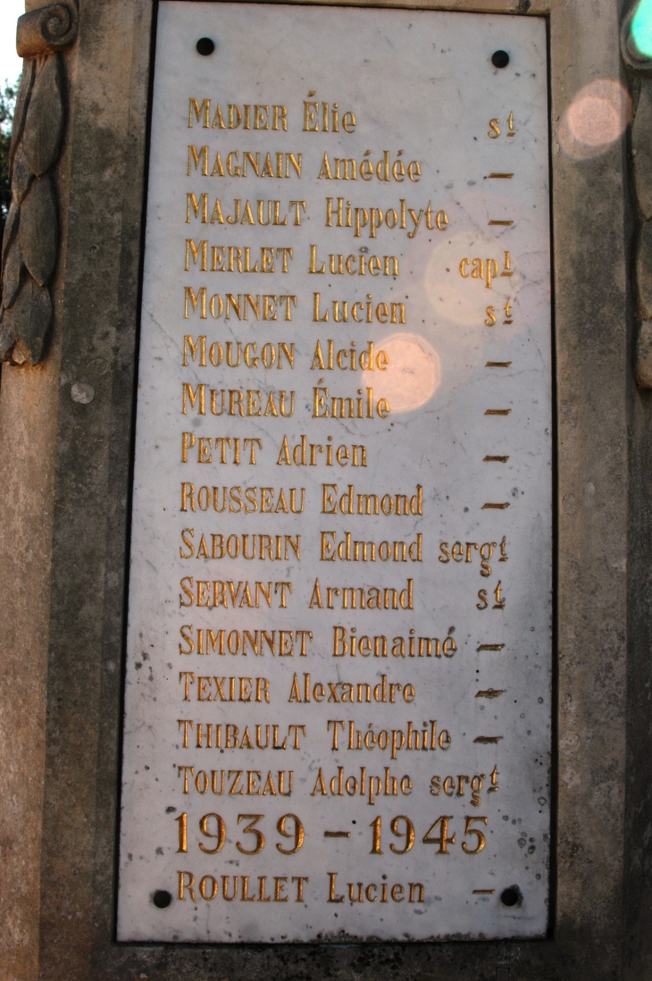 Monument aux Morts pour la France - Sepvret