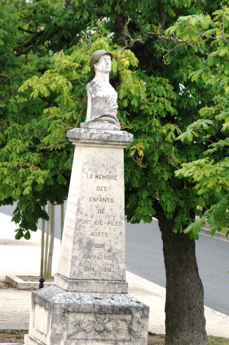 Monument aux Morts pour la France  - Port-de-Piles