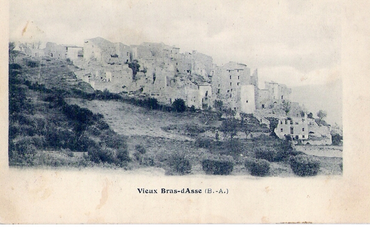 Ruines du Vieux Bras avant réhabilitation - Bras-d'Asse