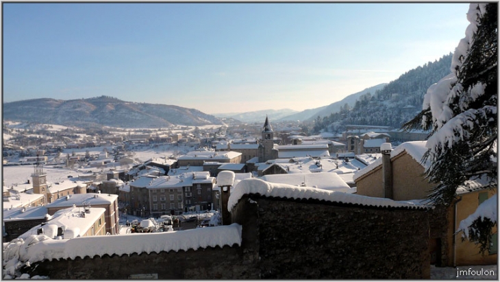 Sisteron sous la neige depuis la citadelle